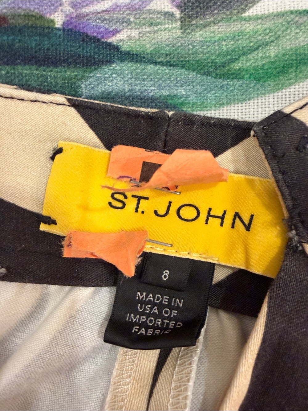 St. John women’s used  Zebra-Print Pants in Beige and Black - Picture 2 of 3